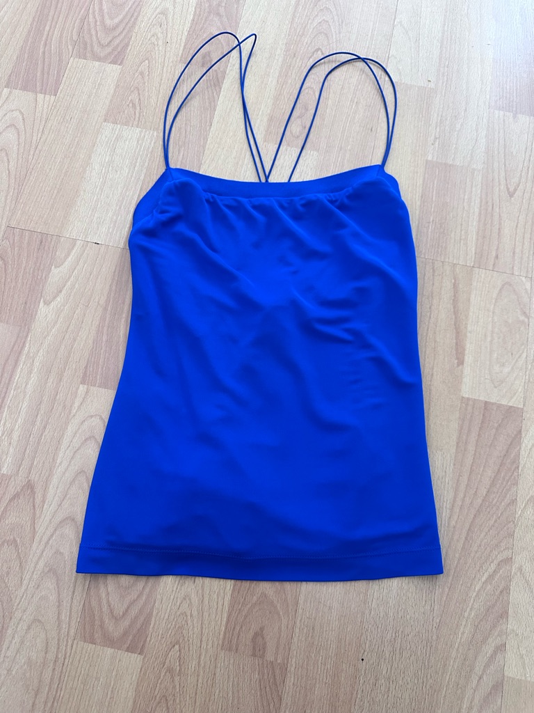 Alexander Wang Crisscross Back Cami Cobalt Blue Top Size 4